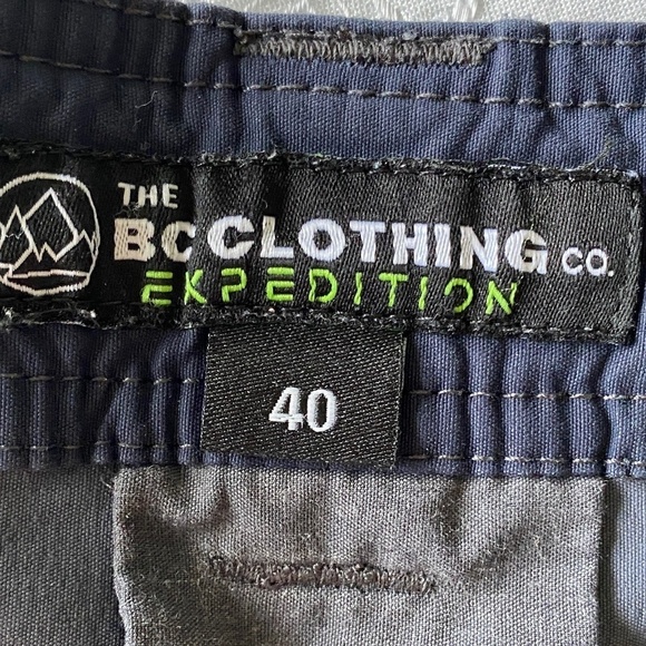 The BC Clothing Co. Men's‎ Expedition Gray/Blue Cargo Shorts Size 40 Performance - Picture 2 of 14